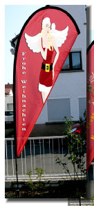 Beachflagge Weihnachtsengel